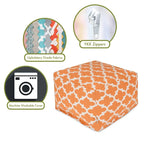 Pouf ottoman treillis intérieur/extérieur 27x27x17