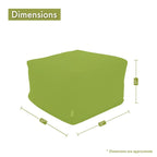 Pouf ottoman treillis intérieur/extérieur 27x27x17