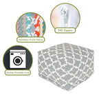 Pouf ottoman treillis intérieur/extérieur 27x27x17