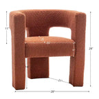 Fauteuil carré capitonné en bouclette de 71 cm de large (lot de 2)