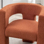 Fauteuil carré capitonné en bouclette de 71 cm de large (lot de 2)