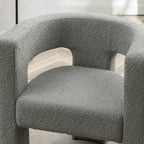 Fauteuil carré capitonné en bouclette de 71 cm de large (lot de 2)
