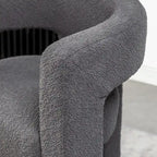 Fauteuil carré capitonné en bouclette de 71 cm de large (lot de 2)