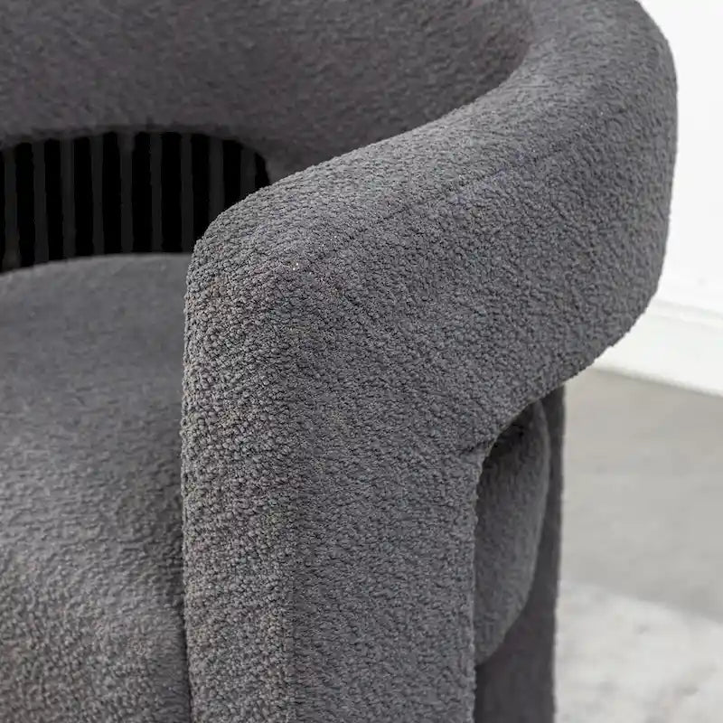 Fauteuil carré capitonné en bouclette de 71 cm de large (lot de 2)