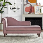 Chaise longue de rangement avec clous décoratifs couleur bronze