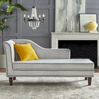 Chaise longue de rangement avec clous décoratifs couleur bronze