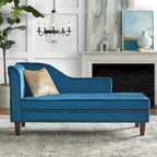 Chaise longue de rangement avec clous décoratifs couleur bronze