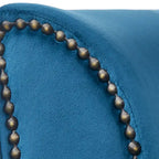 Chaise longue de rangement avec clous décoratifs couleur bronze