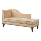 Chaise longue de rangement avec clous décoratifs couleur bronze