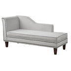 Chaise longue de rangement avec clous décoratifs couleur bronze