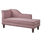Chaise longue de rangement avec clous décoratifs couleur bronze