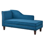 Chaise longue de rangement avec clous décoratifs couleur bronze