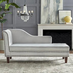 Chaise longue de rangement avec clous décoratifs couleur bronze