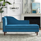 Chaise longue de rangement avec clous décoratifs couleur bronze