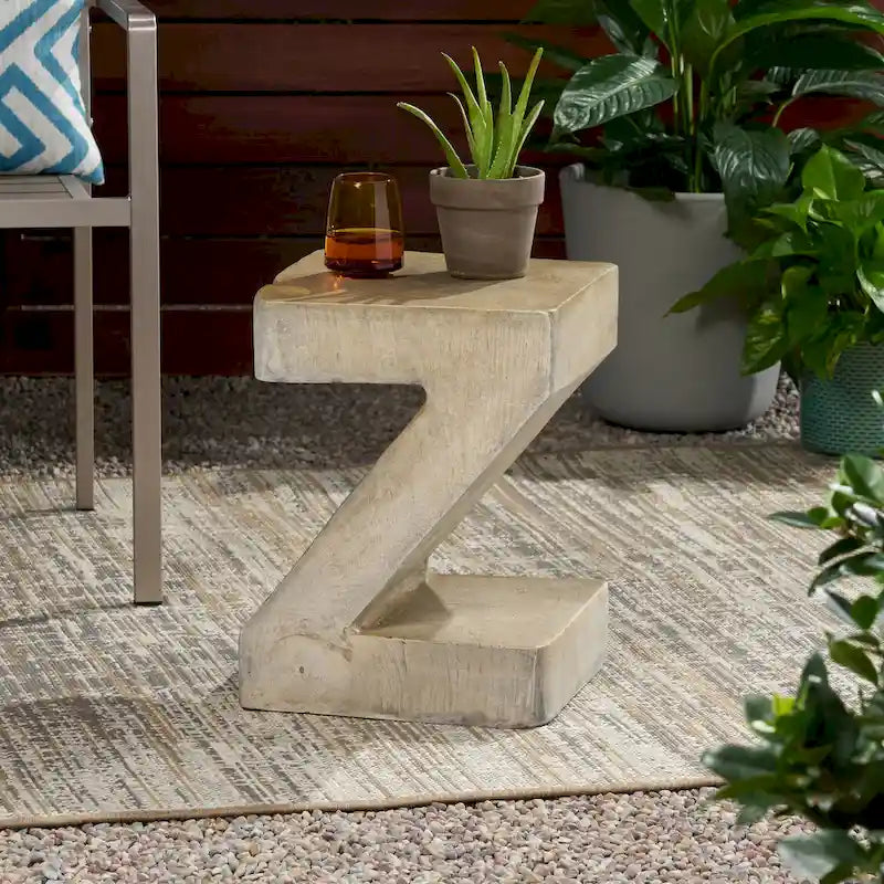 Max Outdoor Light-Weight Concrete Side Table by 