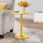Table d'appoint ronde à pieds fuseaux