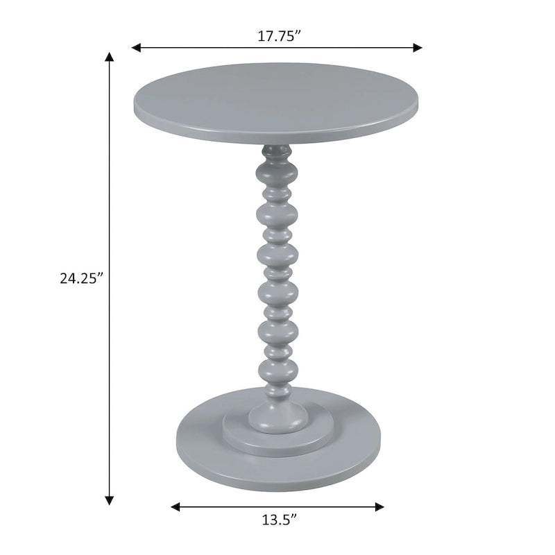 Table d'appoint ronde à pieds fuseaux