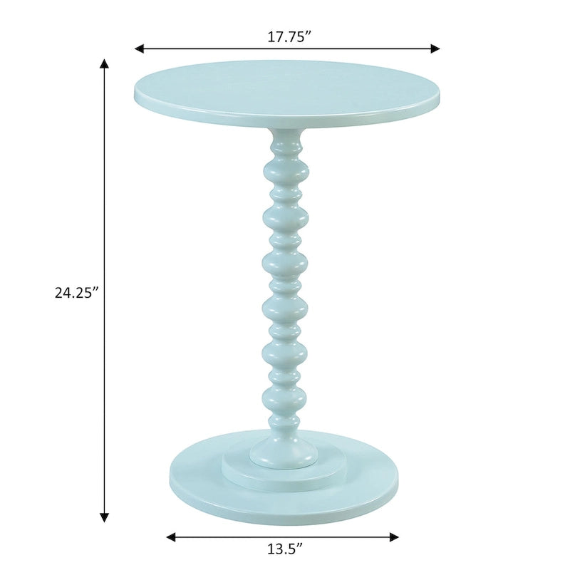 Table d'appoint ronde à pieds fuseaux