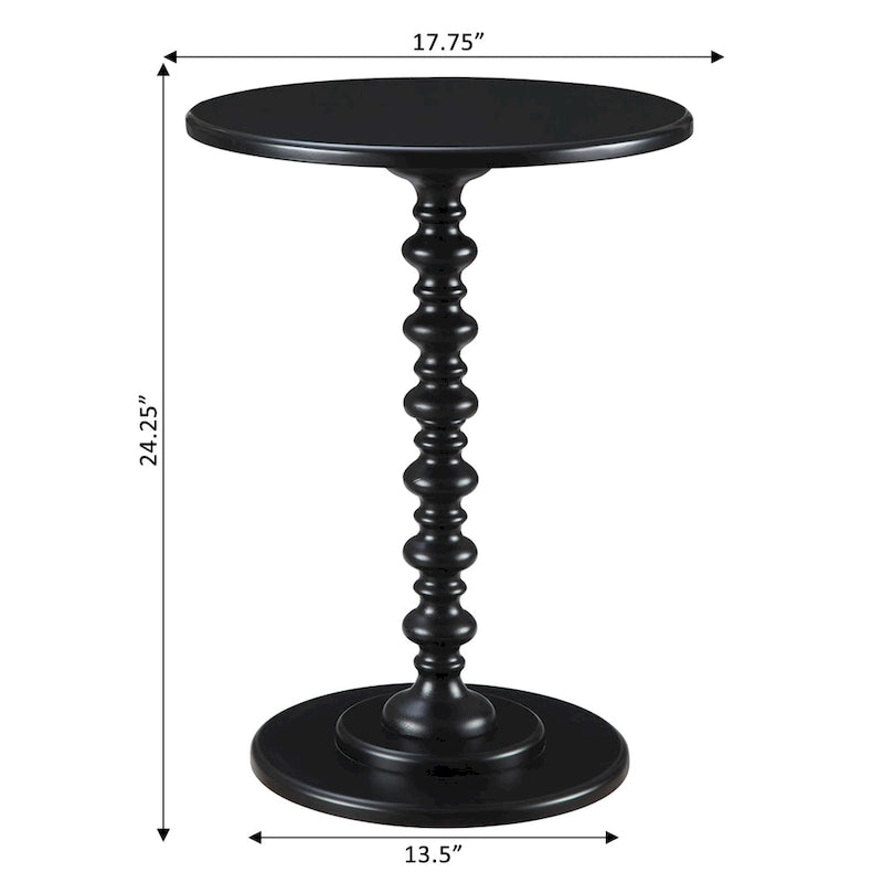 Table d'appoint ronde à pieds fuseaux