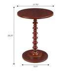 Table d'appoint ronde à pieds fuseaux