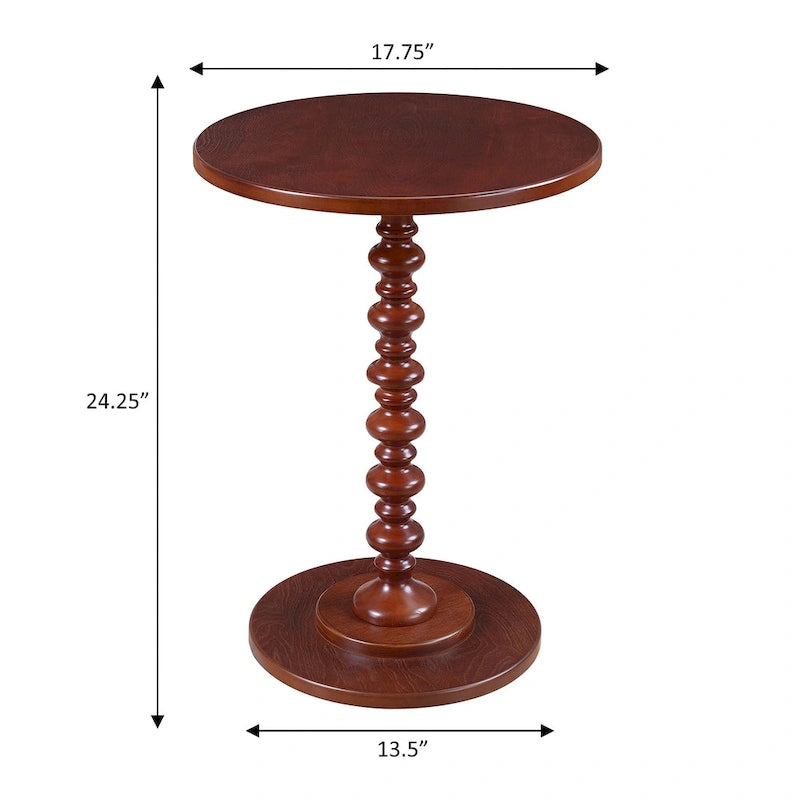 Table d'appoint ronde à pieds fuseaux