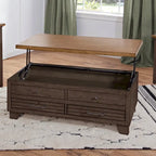  Two-tone Wood Lift-Top Coffee Table with Casters