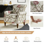 Fauteuil d'appoint traditionnel en polyester avec clous décoratifs (lot de 2)