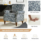 Fauteuil d'appoint traditionnel en polyester avec clous décoratifs (lot de 2)