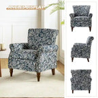 Fauteuil d'appoint traditionnel en polyester avec clous décoratifs (lot de 2)