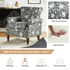 Fauteuil d'appoint traditionnel en polyester avec clous décoratifs (lot de 2)