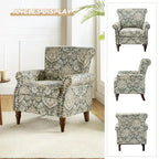 Fauteuil d'appoint traditionnel en polyester avec clous décoratifs (lot de 2)