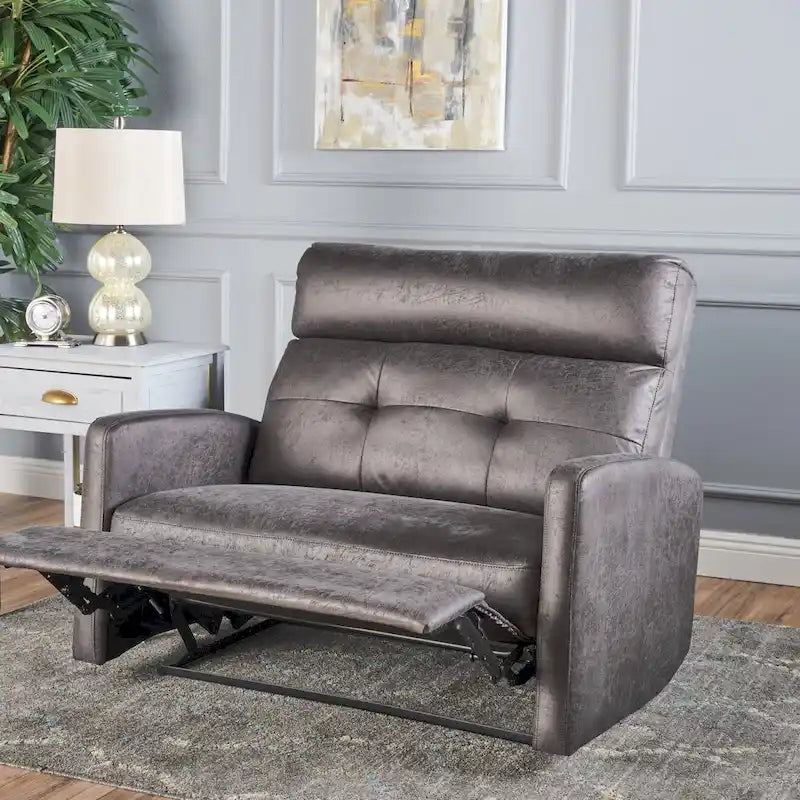 Causeuse inclinable 2 places en microfibre