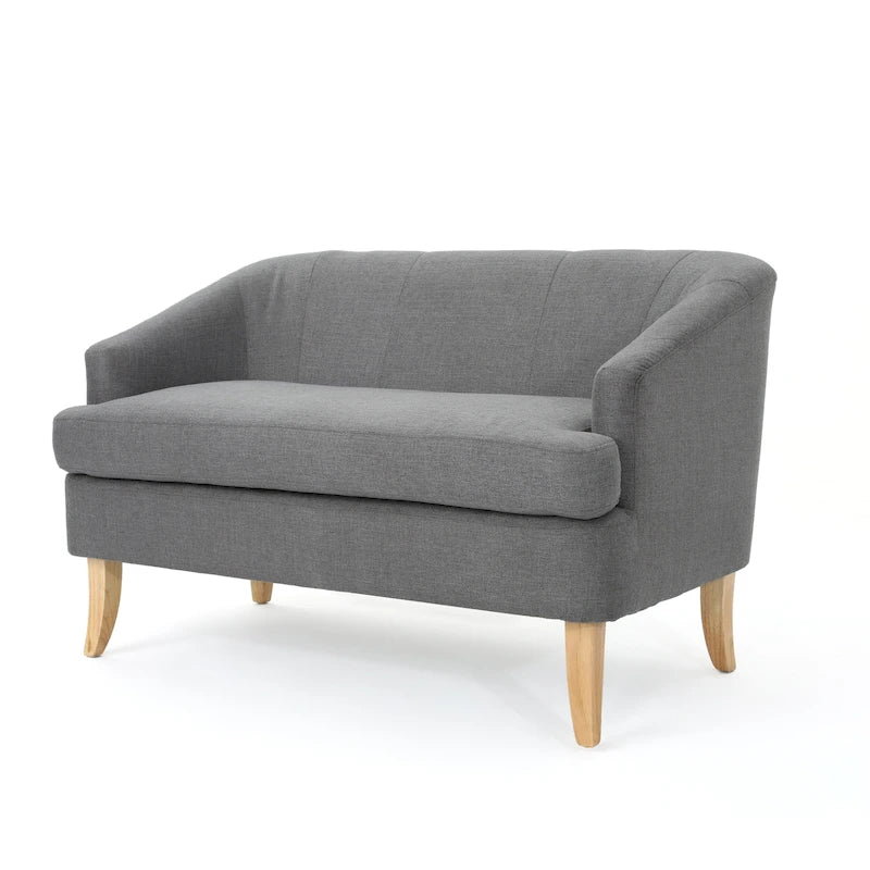 Petite causeuse en tissu de style Mid-Century Modern