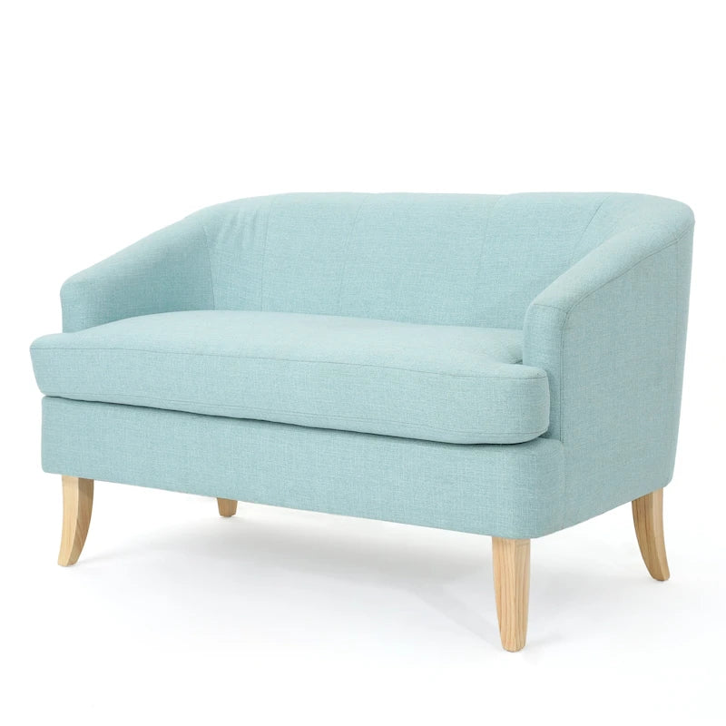 Petite causeuse en tissu de style Mid-Century Modern