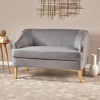 Petite causeuse en tissu de style Mid-Century Modern