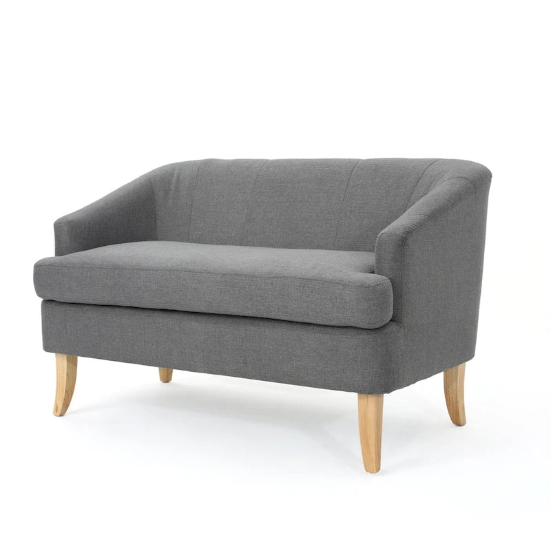 Petite causeuse en tissu de style Mid-Century Modern