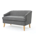 Petite causeuse en tissu de style Mid-Century Modern