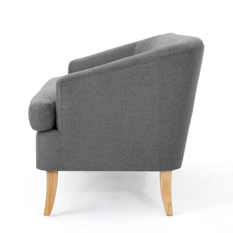 Petite causeuse en tissu de style Mid-Century Modern