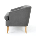 Petite causeuse en tissu de style Mid-Century Modern