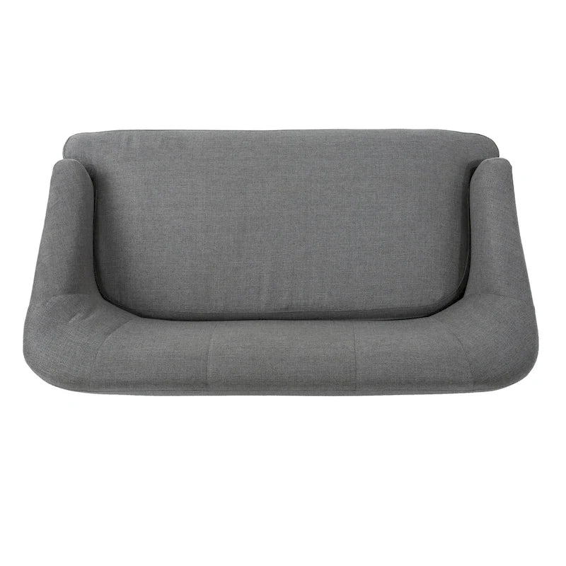 Petite causeuse en tissu de style Mid-Century Modern