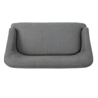 Petite causeuse en tissu de style Mid-Century Modern