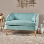 Petite causeuse en tissu de style Mid-Century Modern