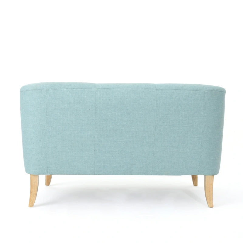 Petite causeuse en tissu de style Mid-Century Modern