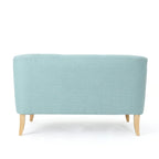 Petite causeuse en tissu de style Mid-Century Modern