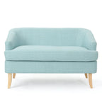 Petite causeuse en tissu de style Mid-Century Modern