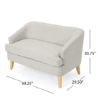 Petite causeuse en tissu de style Mid-Century Modern