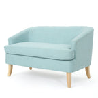 Petite causeuse en tissu de style Mid-Century Modern