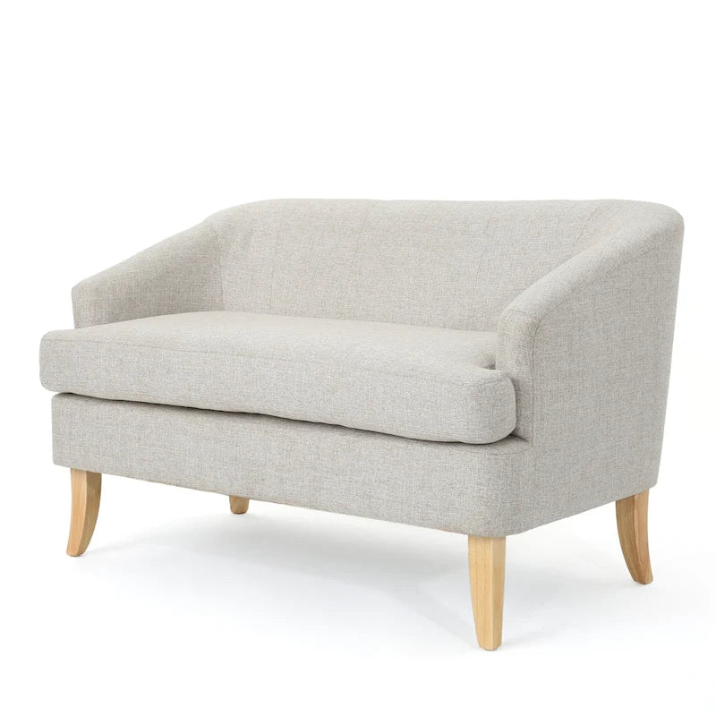 Petite causeuse en tissu de style Mid-Century Modern