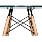 Table à manger ronde moderne de 119 cm pour 4 personnes