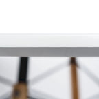 Table à manger ronde moderne de 119 cm pour 4 personnes